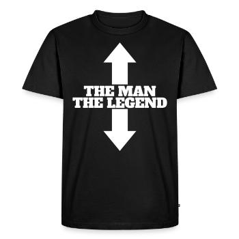 Men The Man The Legend The Man The Legend Man - Men's Premium Organic T-Shirt - black - Front - Nico (187cm)