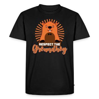 Jour de la marmotte - T-shirt Premium bio Homme - noir - Devant - Nico (187cm)