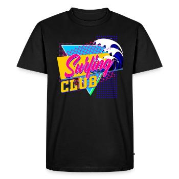 80s party - Men's Premium Organic T-Shirt - black - Front - Nico (187cm)