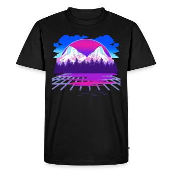 Vaporwave - T-shirt Premium bio Homme - noir - Devant - Nico (187cm)