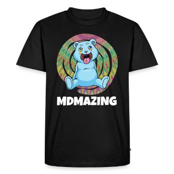 MDMA - Men's Premium Organic T-Shirt - black - Front - Nico (187cm)
