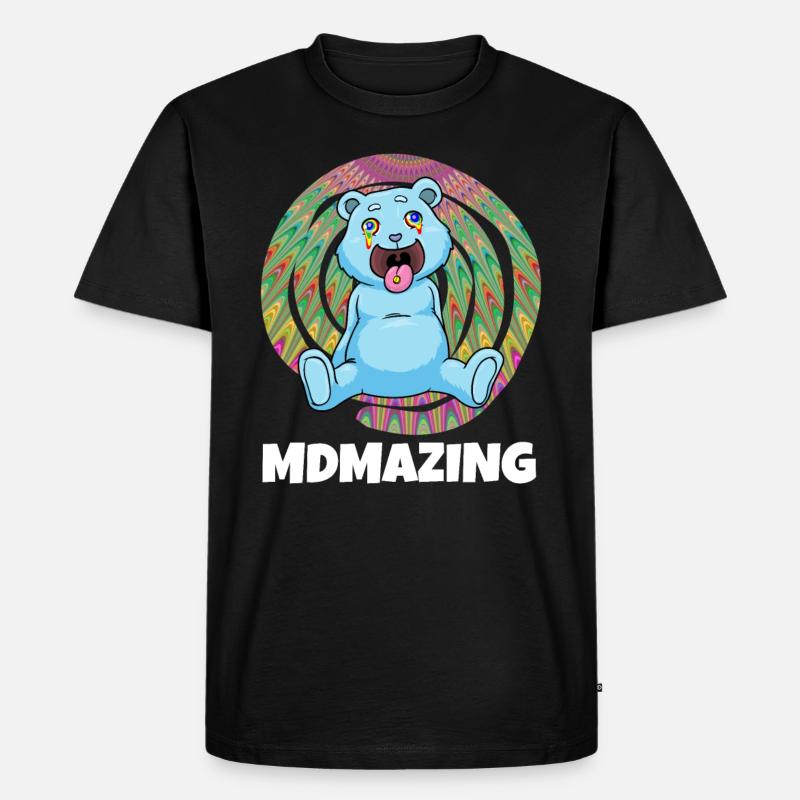 MDMA - Männer Premium Bio T-Shirt - Schwarz