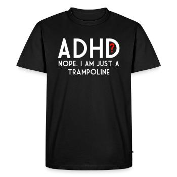 TDAH - T-shirt Premium bio Homme - noir - Devant - Nico (187cm)