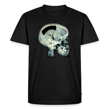 Voler en parapente - T-shirt Premium bio Homme - noir - Devant - Nico (187cm)