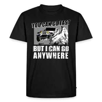conducteur de jeep drôle - T-shirt Premium bio Homme - noir - Devant - Nico (187cm)