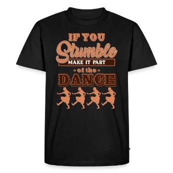 Danse en ligne, bottes de danse en ligne - T-shirt Premium bio Homme - noir - Devant - Nico (187cm)