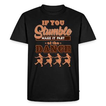 Danse en ligne, musique en ligne - T-shirt Premium bio Homme - noir - Devant - Nico (187cm)
