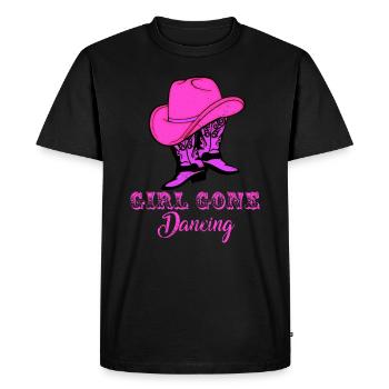 Danse en ligne, bottes de danse en ligne - T-shirt Premium bio Homme - noir - Devant - Nico (187cm)