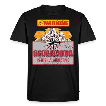 Geocaching - Men's Premium Organic T-Shirt - black - Front - Nico (187cm)