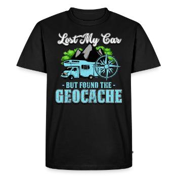 Geocaching - Men's Premium Organic T-Shirt - black - Front - Nico (187cm)