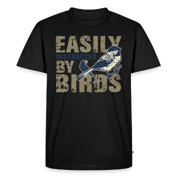 Bird Watching, Bird Watching Gift - Men's Premium Organic T-Shirt - black - Front - Nico (187cm)