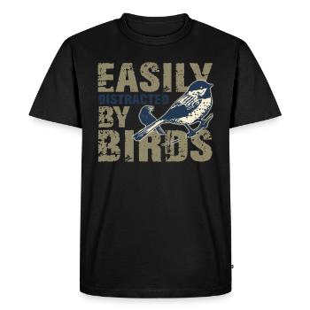 Bird Watching, Bird Watching Gift - Men's Premium Organic T-Shirt - black - Front - Nico (187cm)