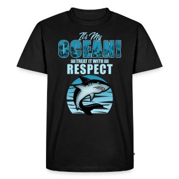 requin - T-shirt Premium bio Homme - noir - Devant - Nico (187cm)
