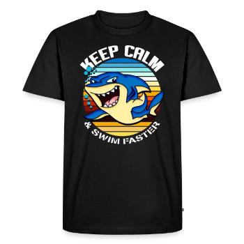 requin - T-shirt Premium bio Homme - noir - Devant - Nico (187cm)