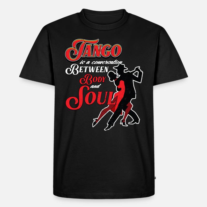 Tango, Tango Tänzer - Männer Premium Bio T-Shirt - Schwarz