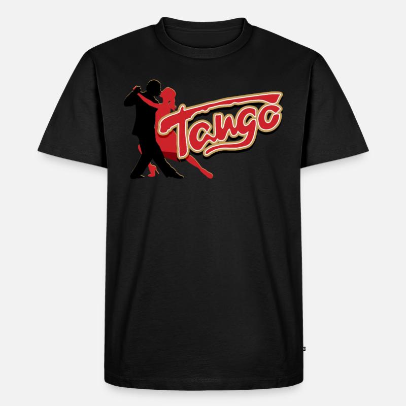Tango, Tango Tänzer - Männer Premium Bio T-Shirt - Schwarz