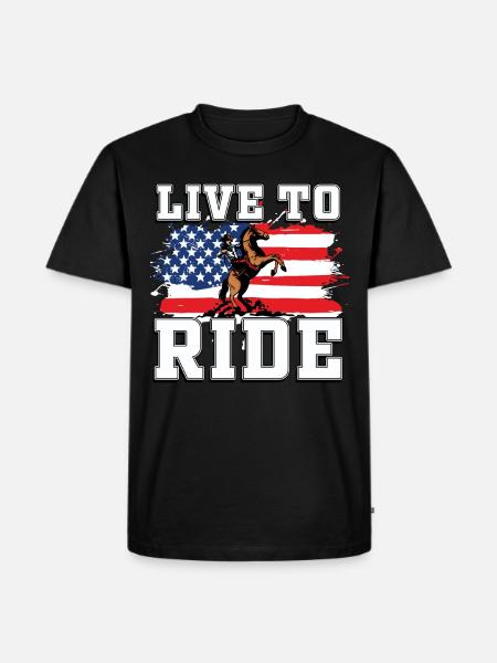 Western riding - Men's Premium Organic T-Shirt - black