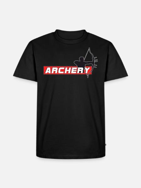 Bogenschießen - Männer Premium Bio T-Shirt - Schwarz