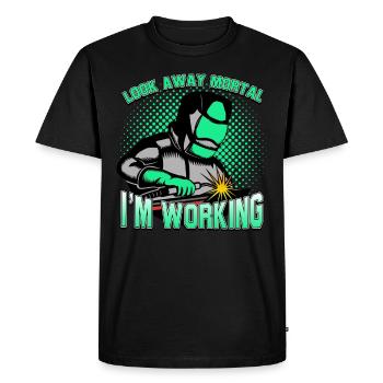 Welding - Men's Premium Organic T-Shirt - black - Front - Nico (187cm)