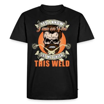 Welding - Men's Premium Organic T-Shirt - black - Front - Nico (187cm)
