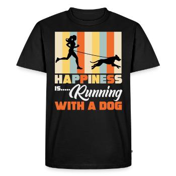 Sports canins, canicross - T-shirt Premium bio Homme - noir - Devant - Nico (187cm)