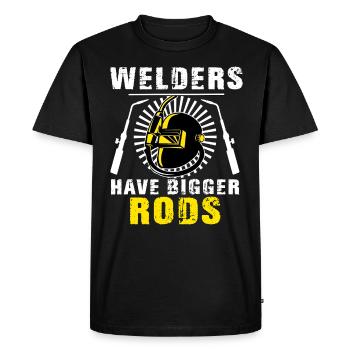 Welding - Men's Premium Organic T-Shirt - black - Front - Nico (187cm)