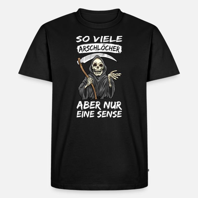 Sensenmann - Männer Premium Bio T-Shirt - Schwarz