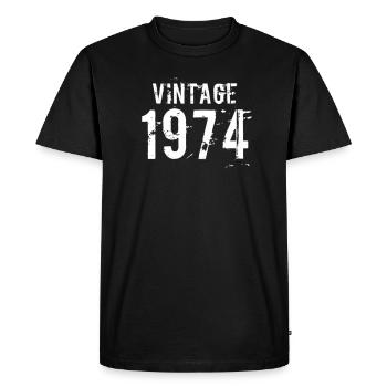 1974 - Men's Premium Organic T-Shirt - black - Front - Nico (187cm)