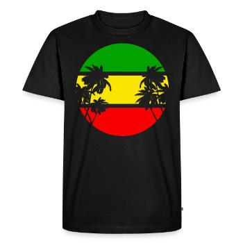 reggae - T-shirt Premium bio Homme - noir - Devant - Nico (187cm)