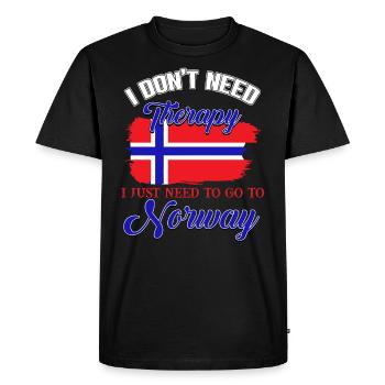 Norvège, destination de voyage, troll - T-shirt Premium bio Homme - noir - Devant - Nico (187cm)