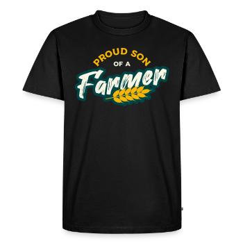 Fils fier d'un fermier - T-shirt Premium bio Homme - noir - Devant - Nico (187cm)