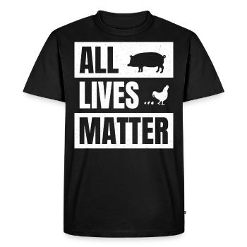 Activiste des droits des animaux activiste des droits des animaux veganisme vegan - T-shirt Premium bio Homme - noir - Devant - Nico (187cm)