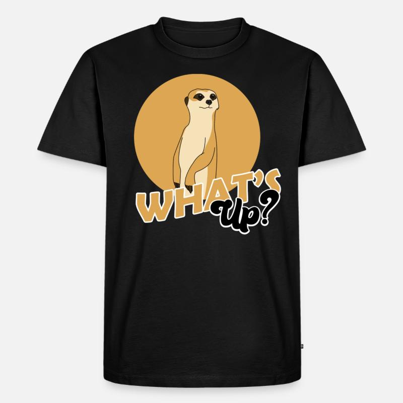 Erdmännchen, Erdmännchen süss, Erdmännchen Wache - Männer Premium Bio T-Shirt - Schwarz