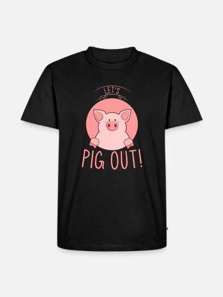 Varken, varkens, varkensboer - Mannen Premium Bio T-shirt - zwart