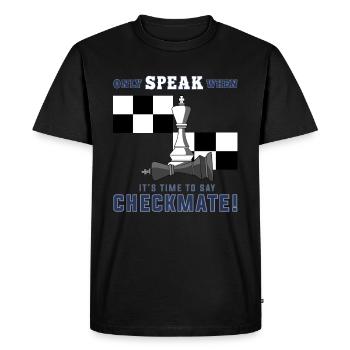 Échecs, échecs et mat, pions d'échecs - T-shirt Premium bio Homme - noir - Devant - Nico (187cm)