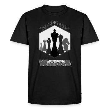 Échecs, joueurs d'échecs, échecs - T-shirt Premium bio Homme - noir - Devant - Nico (187cm)