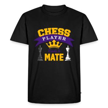 Échecs, jeu d'échecs, jeu d'échecs - T-shirt Premium bio Homme - noir - Devant - Nico (187cm)