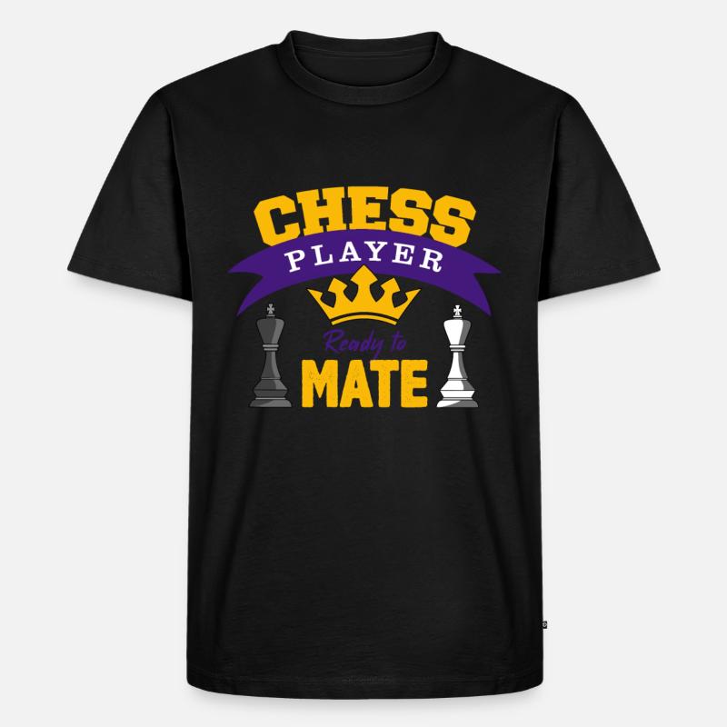 Échecs, jeu d'échecs, jeu d'échecs - T-shirt Premium bio Homme - noir