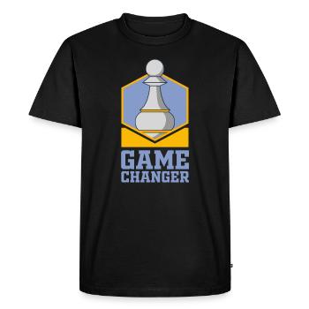 Échecs, échecs d'échecs, échecs d'échecs - T-shirt Premium bio Homme - noir - Devant - Nico (187cm)