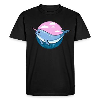 Narval, narval animal, narval narval - T-shirt Premium bio Homme - noir - Devant - Nico (187cm)