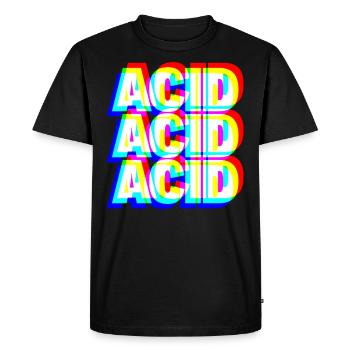 Acid House Techno Raver DJ Festival Party Gift - T-shirt Premium bio Homme - noir - Devant - Nico (187cm)