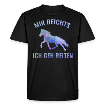 cheval - T-shirt Premium bio Homme - noir - Devant - Nico (187cm)