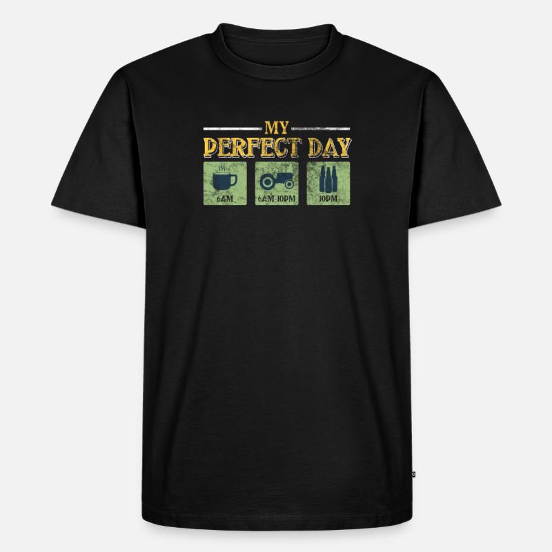Traktor - Männer Premium Bio T-Shirt - Schwarz