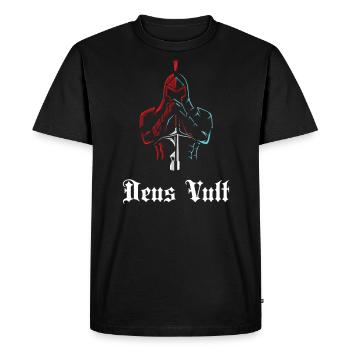 Chevalier - T-shirt Premium bio Homme - noir - Devant - Nico (187cm)