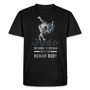 Judo - Men's Premium Organic T-Shirt - black - Front - Nico (187cm)