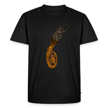 Musicien de cor ténor - T-shirt Premium bio Homme - noir - Devant - Nico (187cm)