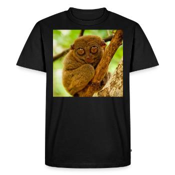 Masque de singe Masque de singe - T-shirt Premium bio Homme - noir - Devant - Nico (187cm)