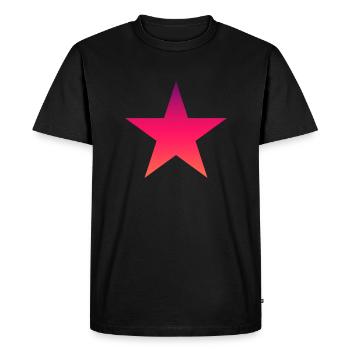 red étoile masque étoile colorée - T-shirt Premium bio Homme - noir - Devant - Nico (187cm)