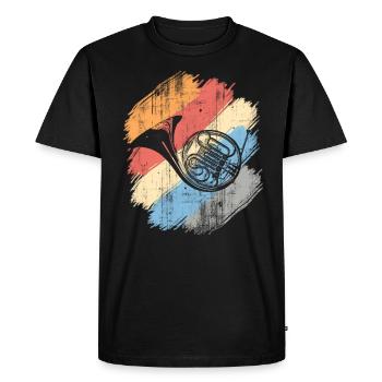 cor français - T-shirt Premium bio Homme - noir - Devant - Nico (187cm)