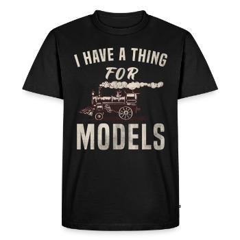 Train - T-shirt Premium bio Homme - noir - Devant - Nico (187cm)
